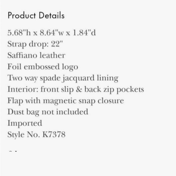 NWT KATE SPADE Crossbody Purse - Picture 16 of 16